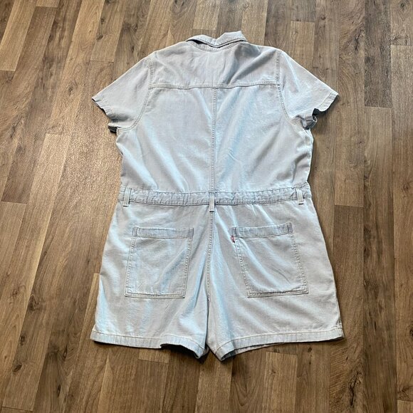 Levi's Short Sleeve Denim Romper Women's XXL Lightwash - Picture 4 of 11